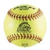 Dudley 12" Pony Leather Fastpitch Softballs - One Dozen: 4P147Y