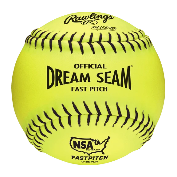 Rawlings Official NSA Fastpitch Softballs 12" (Dozen): C12BYLN 3 Rawlings Official NSA Fastpitch Softballs 12" (Dozen): C12BYLN