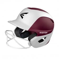 Batting Helmets Easton Ghost Matte Two-Tone Batting Helmet With Integrated Facemask