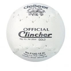 DeBeer White Clicher Gold 12 Inch Softball: F12G Slowpitch Softballs