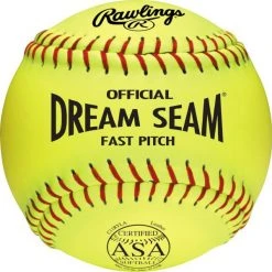 Fastpitch Softballs Rawlings Dream Seam Fastpitch 11 Inch ASA Ball - One Dozen: C11RYLA