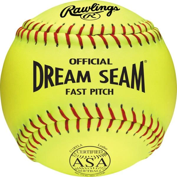 Fastpitch Softballs Rawlings Dream Seam Fastpitch 11 Inch ASA Ball - One Dozen: C11RYLA 3 Fastpitch Softballs Rawlings Dream Seam Fastpitch 11 Inch ASA Ball - One Dozen: C11RYLA
