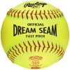 Fastpitch Softballs Rawlings Dream Seam Fastpitch Softball 12" ASA-NFHS - One Dozen C12RYLAH