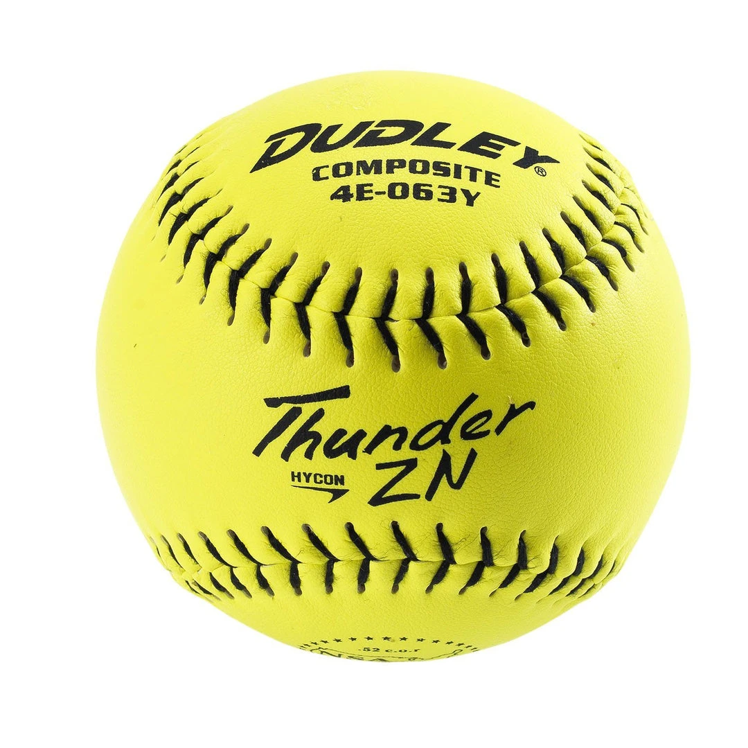 Dudley Thunder ZN Composite NSA .52 275 11 Inch Slowpitch Softball - One Dozen: 4E063Y Slowpitch Softballs 3 Dudley Thunder ZN Composite NSA .52 275 11 Inch Slowpitch Softball - One Dozen: 4E063Y Slowpitch Softballs