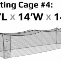 Batting Cages JUGS #4 Cage Twisted Knotted Polyethylene #60 Net 35 X 14 X 14: N4005