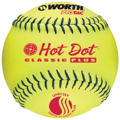 Worth Hot Dot Pro-Tac .52-275 USSSA Softball 12 Inch (Dozen): UHD12SY Slowpitch Softballs