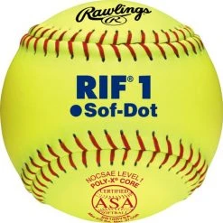 Fastpitch Softballs Rawlings RIF 10 Inch Level 1 ASA Fastpitch Softball - One Dozen: SR10RYSA