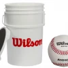 Wilson Sporting Goods Wilson Bucket Of Baseballs With 3 Dozen A1010 X-Outs Baseballs Combo