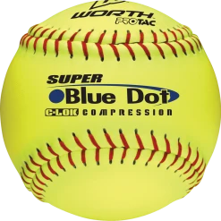 Worth Super Blue Dot 12 Inch .47-525 Slowpitch Softball (Dozen): YS2RS Slowpitch Softballs